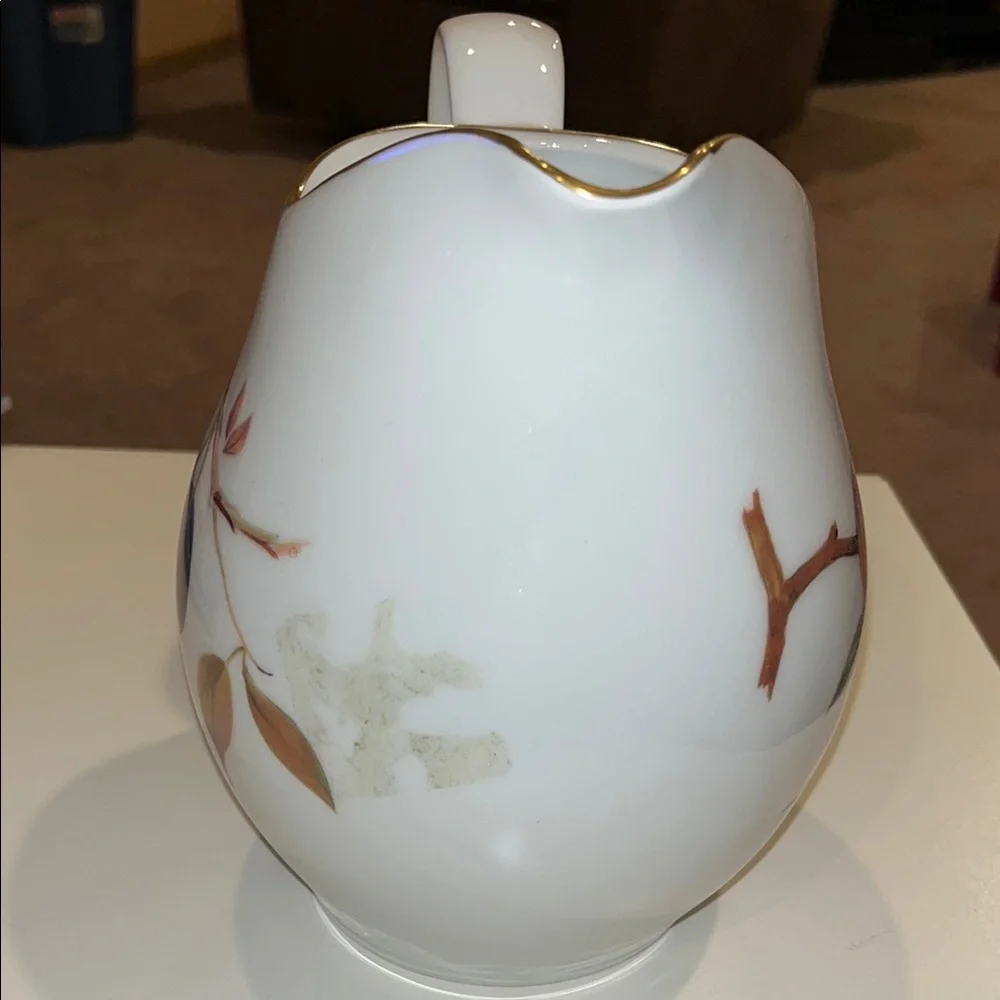 Evesham White Porcelain Pitcher Royal Worcester
